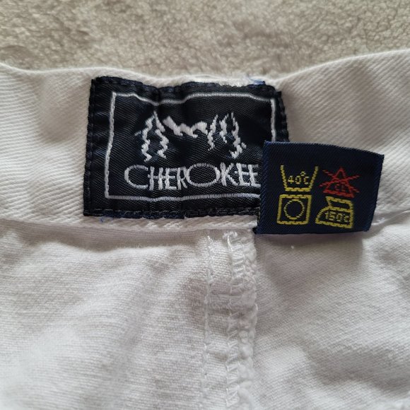 Vintage Cherokee White Jean Denim Shorts High Waisted Size 16 - Picture 6 of 8